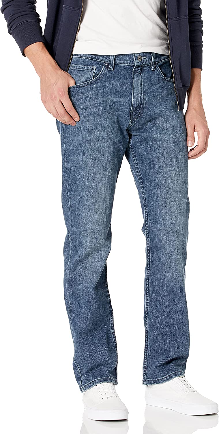 Nautica Zip Fly & Button Closure Relaxed Fit Jeans For Men