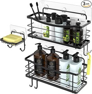 ODesign Adhesive Rustproof Shower Caddy Basket & Soap Dish