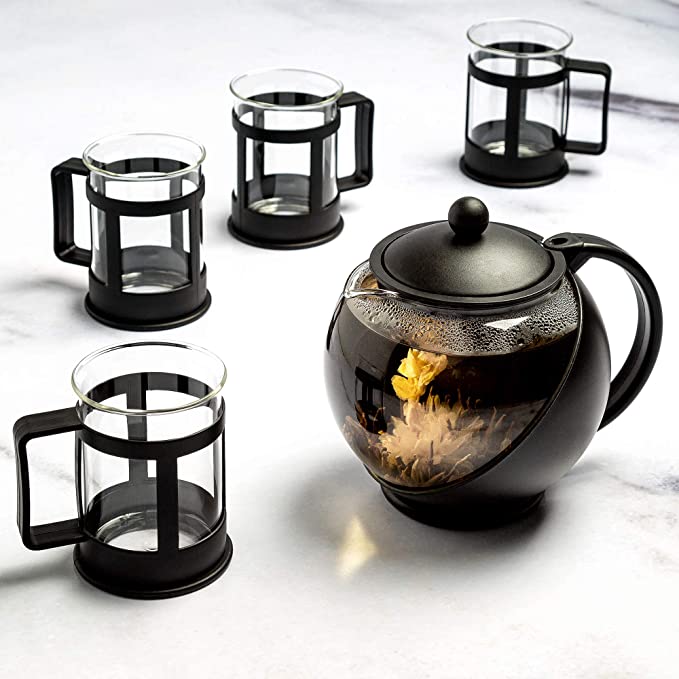 Primula Half Moon Glass Infuser Tea Set For Four