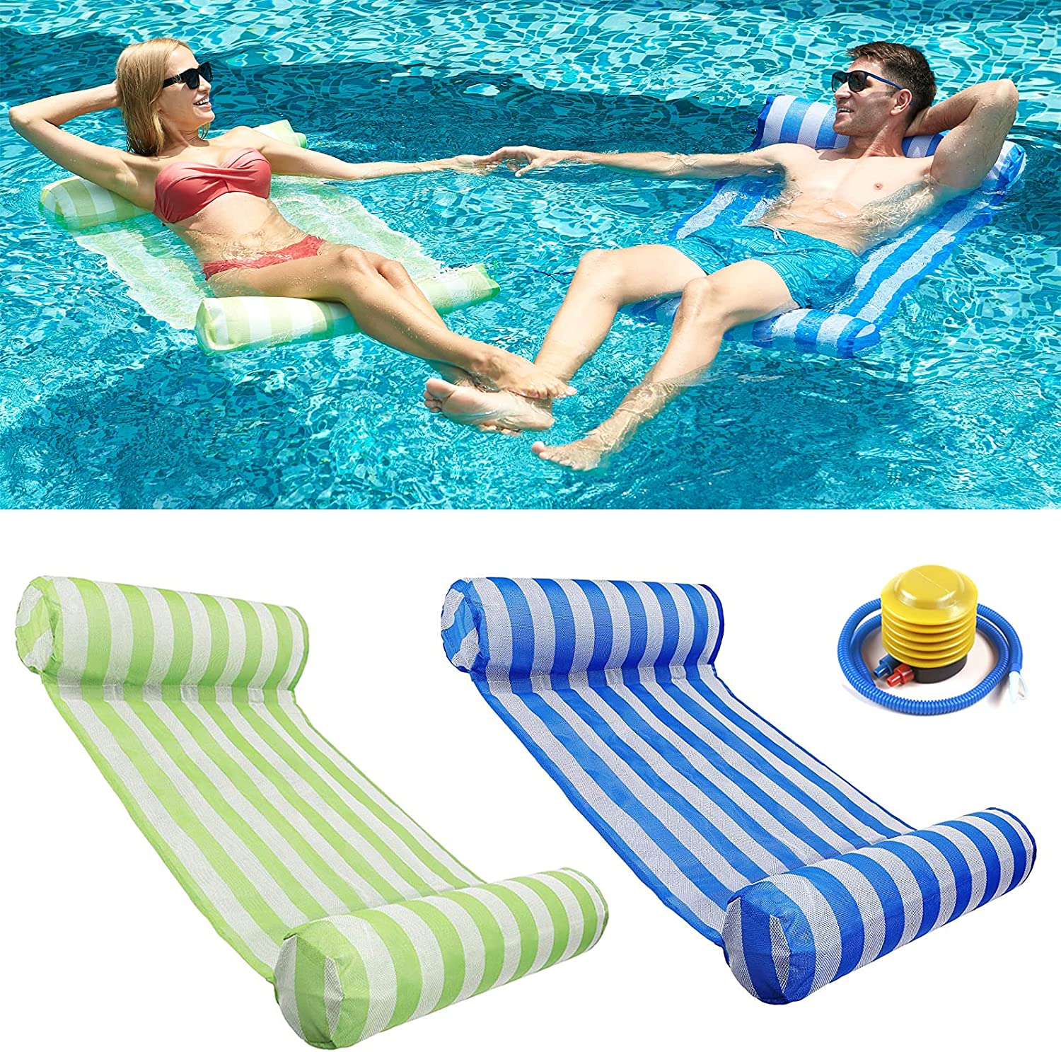 RACPNEL All-Weather Fabric Multi-Purpose Pool Floats, 2-Pack