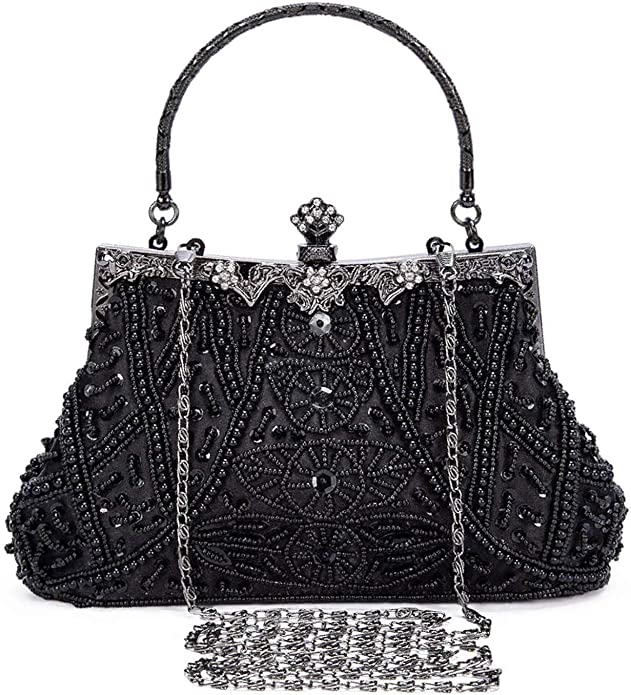 Selighting Wristlet & Removable Chain Beaded Purse