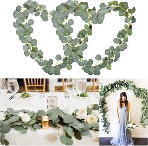 Soyee Artificial Eucalyptus Garland Wedding Decorations, 2 Piece