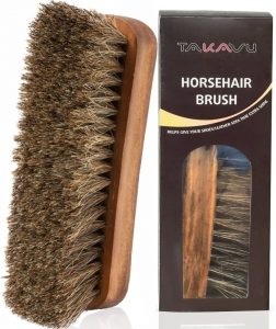 TAKAVU Anti-Slip Beech Wood Handle Horsehair Brush
