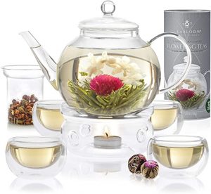 Teabloom Glass Infuser Tea Set For Four