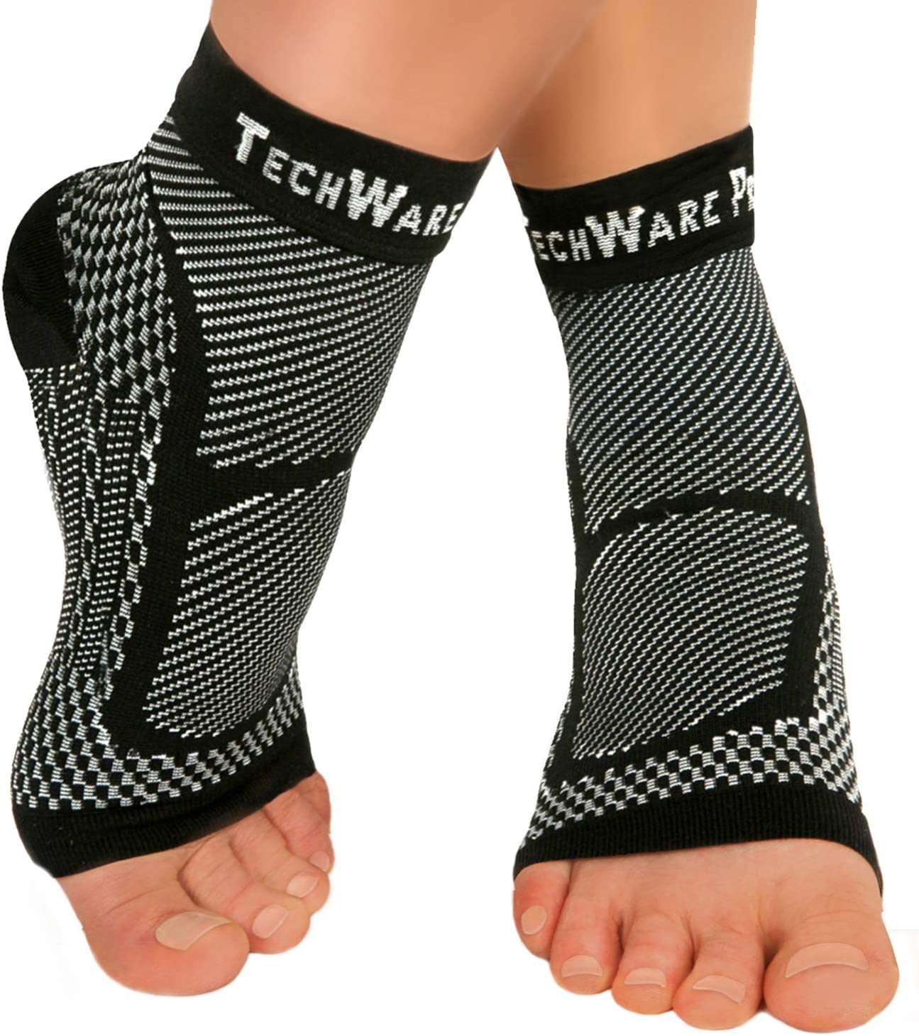 TechWare Pro 4-Way Stretch Ankle Compression Sleeves, 1-Pair