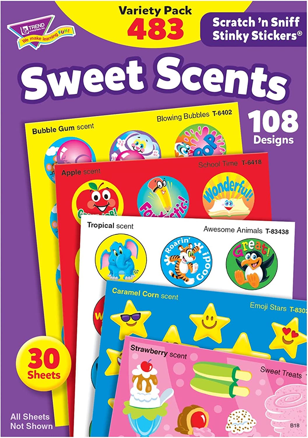 Trend Enterprises Acid-Free & Nontoxic Scratch And Sniff Stickers