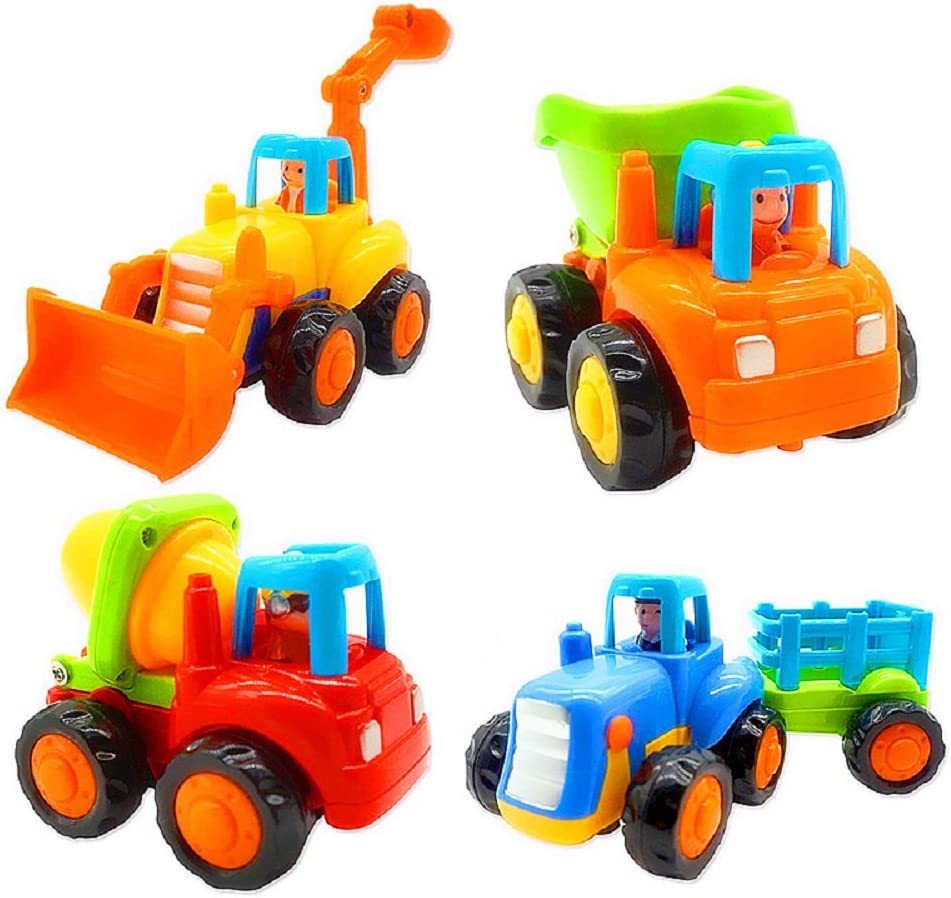 WIDELAND Eco-Friendly Trucks For 2-Year-Old Boys, 4-Pack