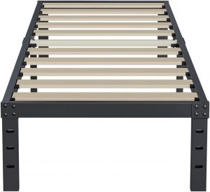 ZIYOO Reinforced Metal & Wood Twin Bed Frame, 14-Inch