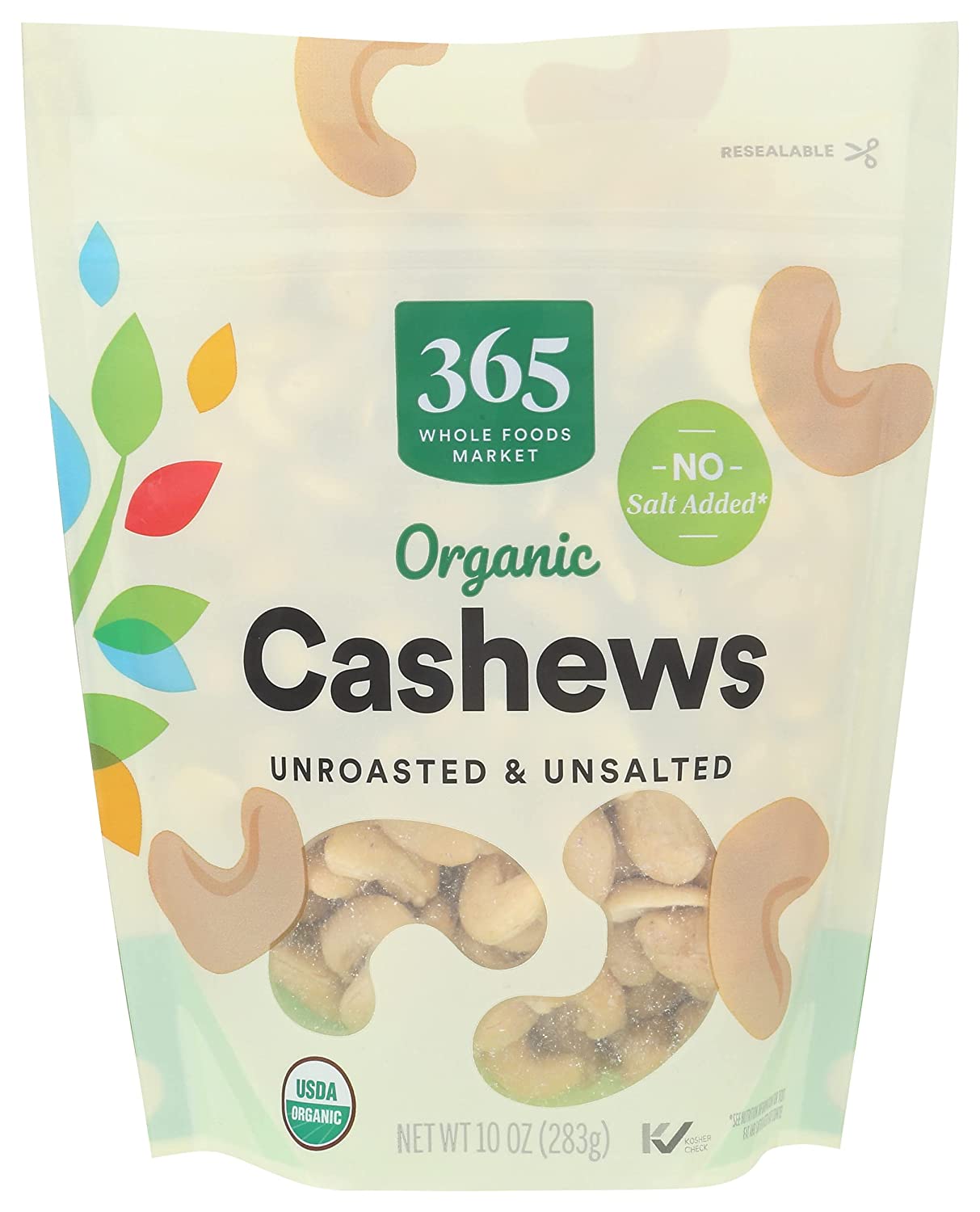 365 By Whole Foods Market No Salt Added Organic Cashews