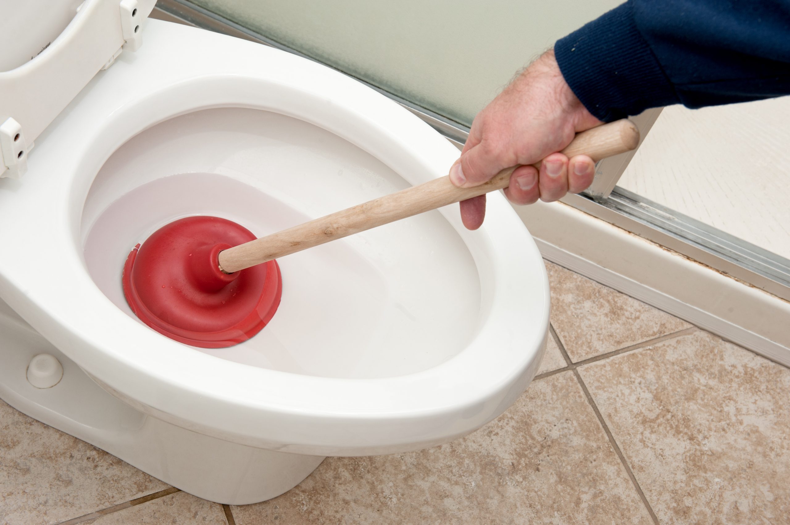 plunger used to unclog toilet