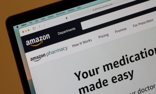 Amazon Pharmacy shown on laptop screen