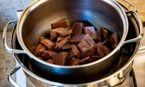 chocolate in double boiler