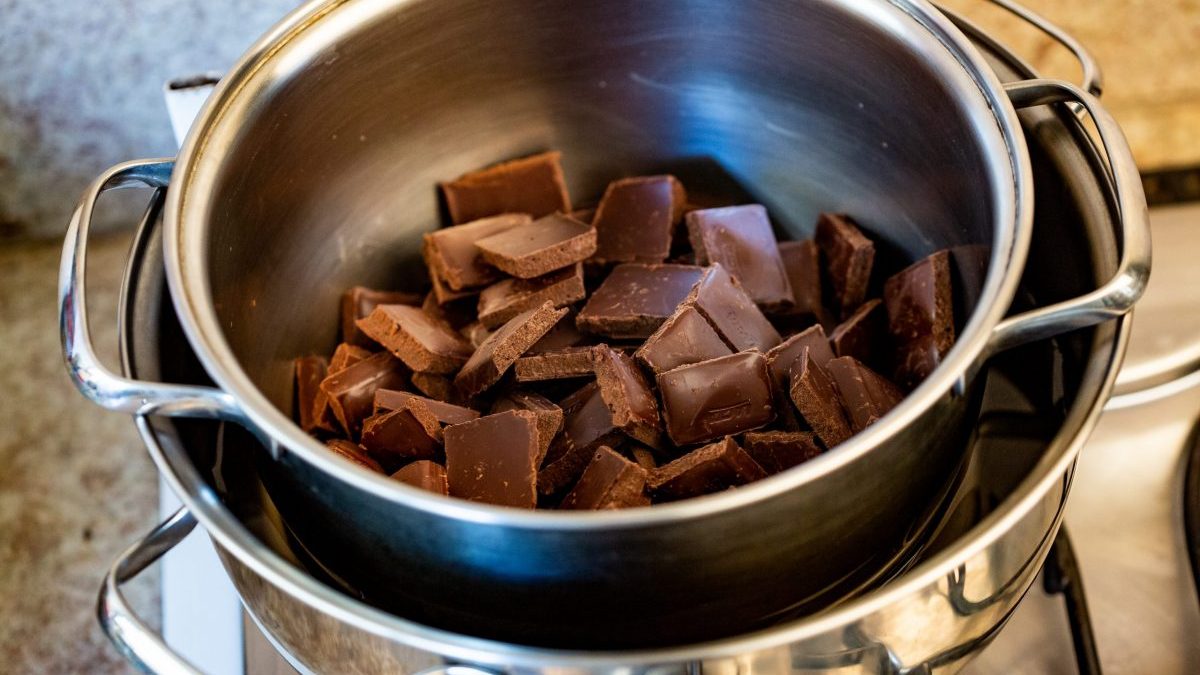 chocolate in double boiler