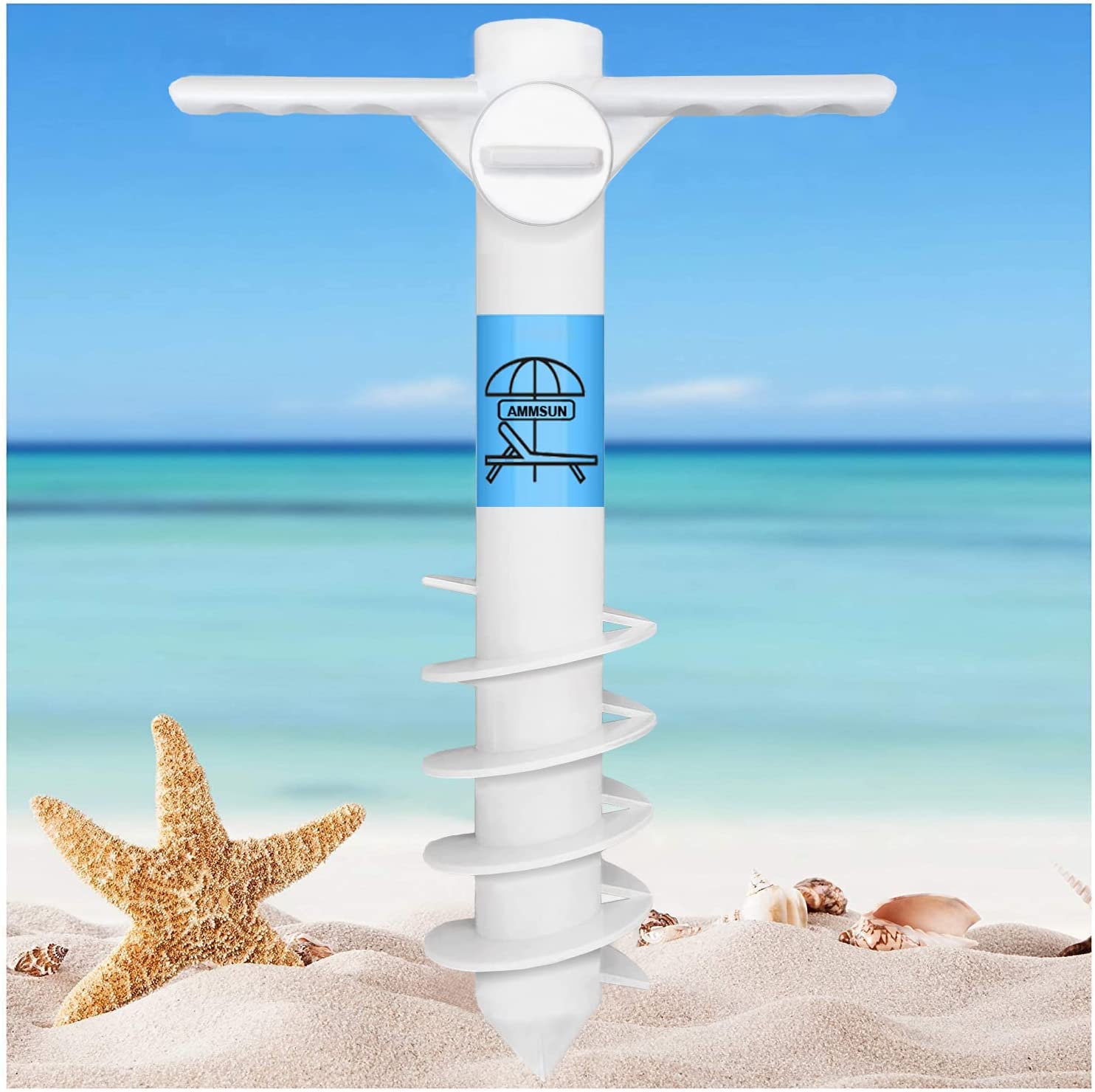 AMMSUN Wind Resistant Portable Beach Umbrella Anchor