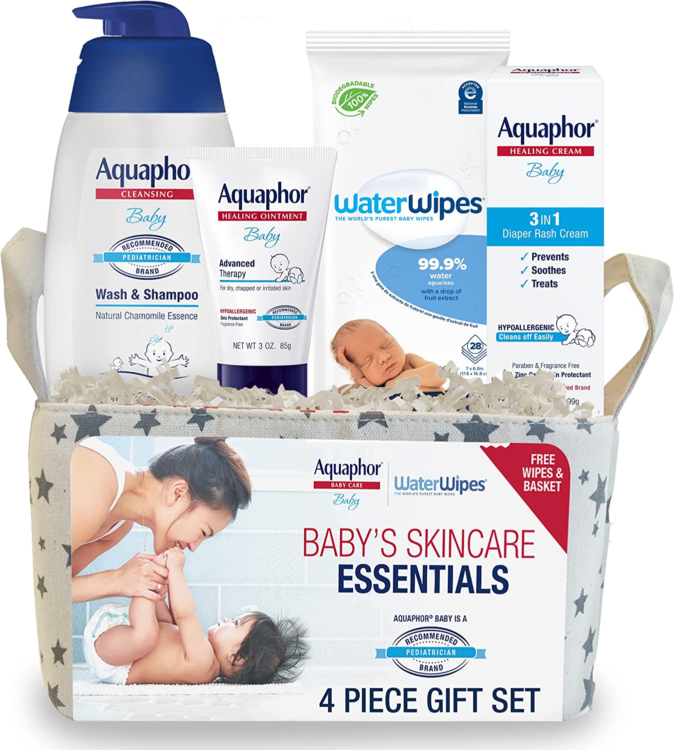 Aquaphor Baby’s Skincare Essentials Gift Basket, 4-Piece