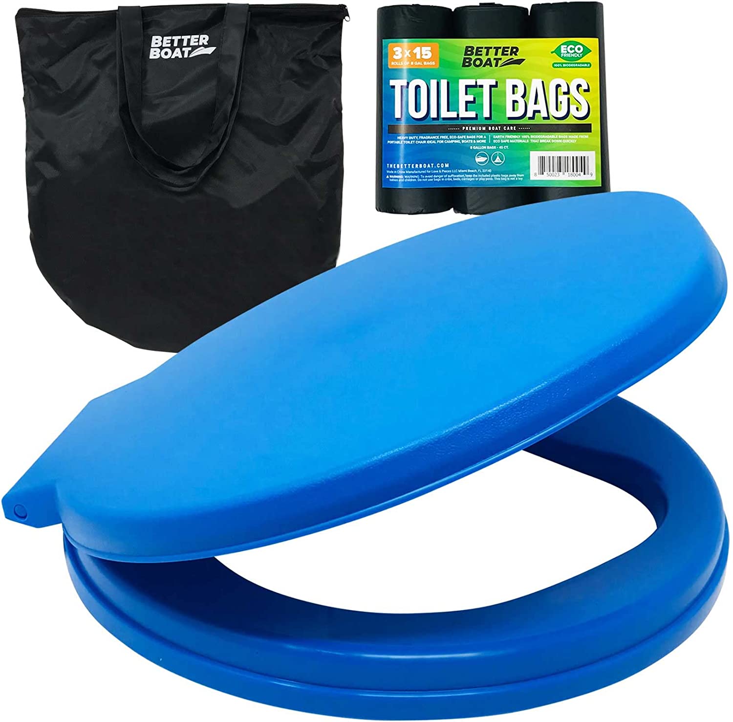 Better Boat Biodegradeable Bags & Toilet Seat For Bucket