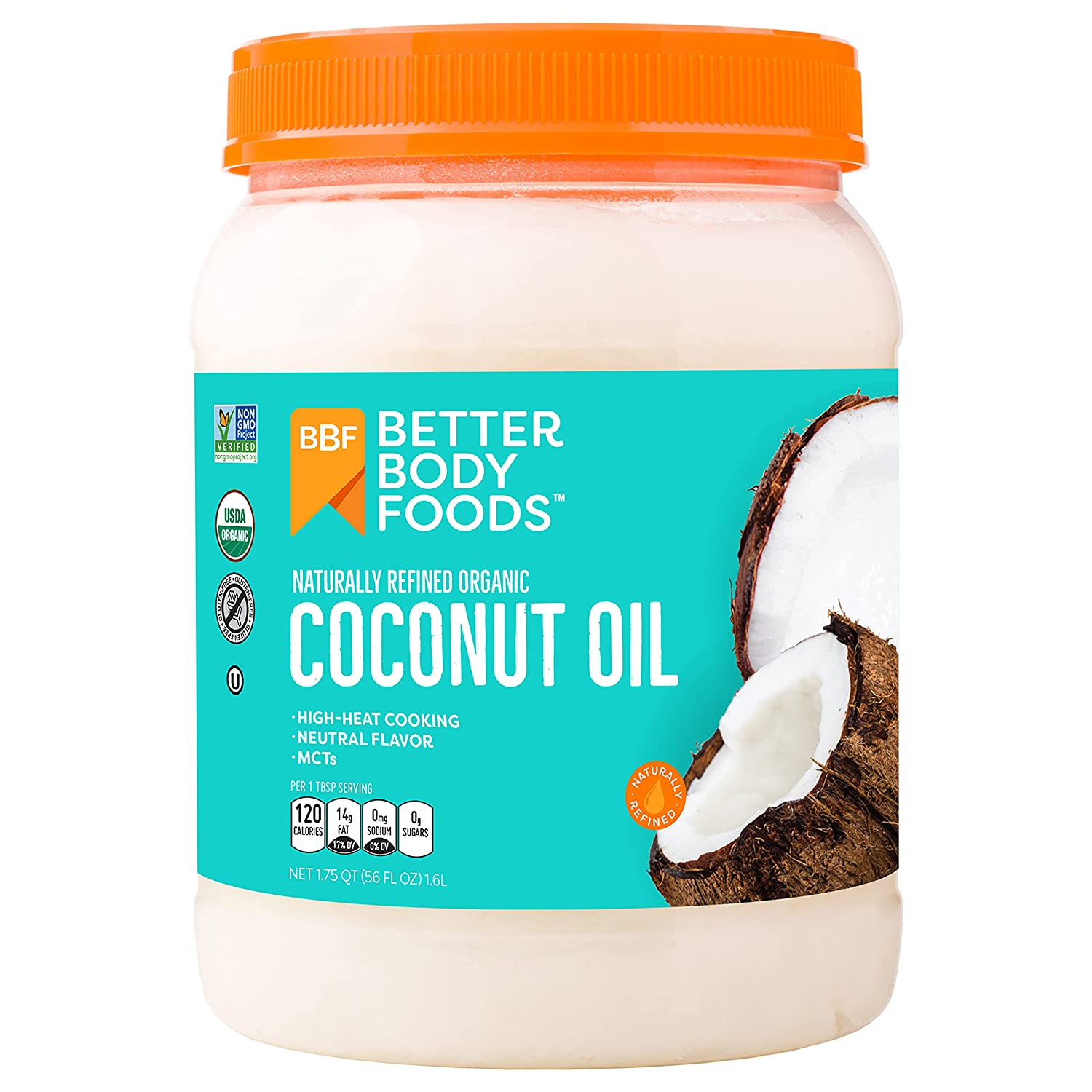 BetterBody Foods High-Heat Cooking Coconut Oil