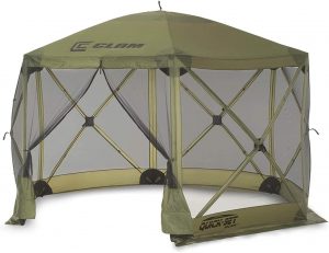 CLAM Fiberglass Water Resistant Canopy Pop-Up Tent, 11.5×11.5-Feet