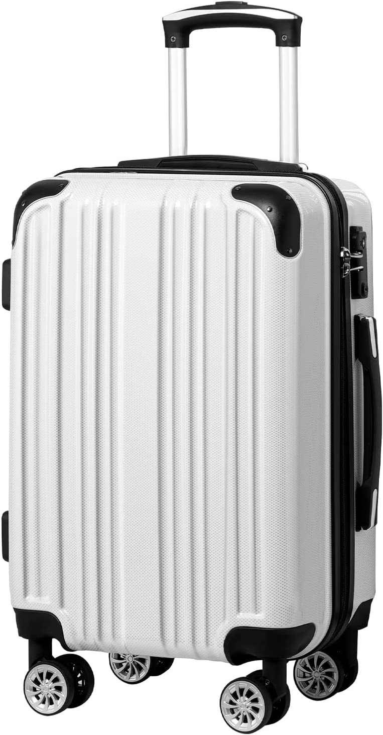 Coolife TSA-Lock Quiet Suitcase With Wheels, 28-Inch