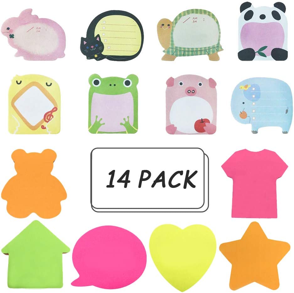 Creativee Assorted Animals & Shapes Sticky Notes