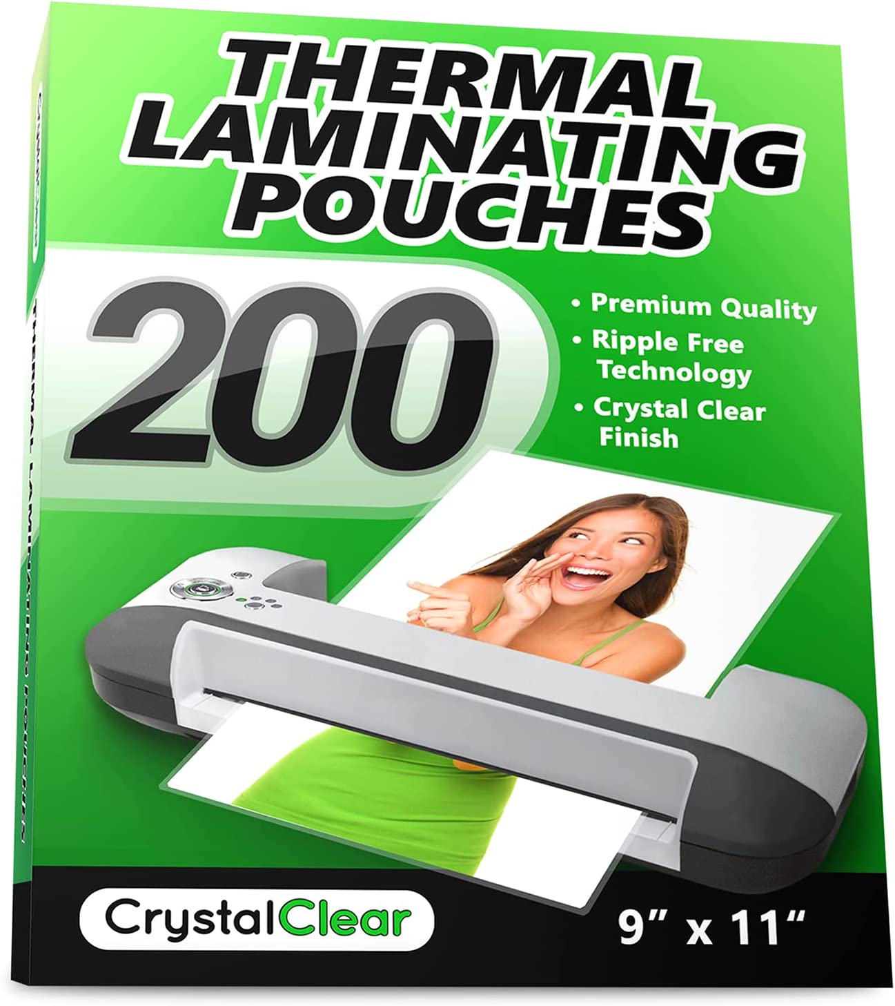 Crystal Clear Rounded Corners Laminating Sheets, 200-Pack