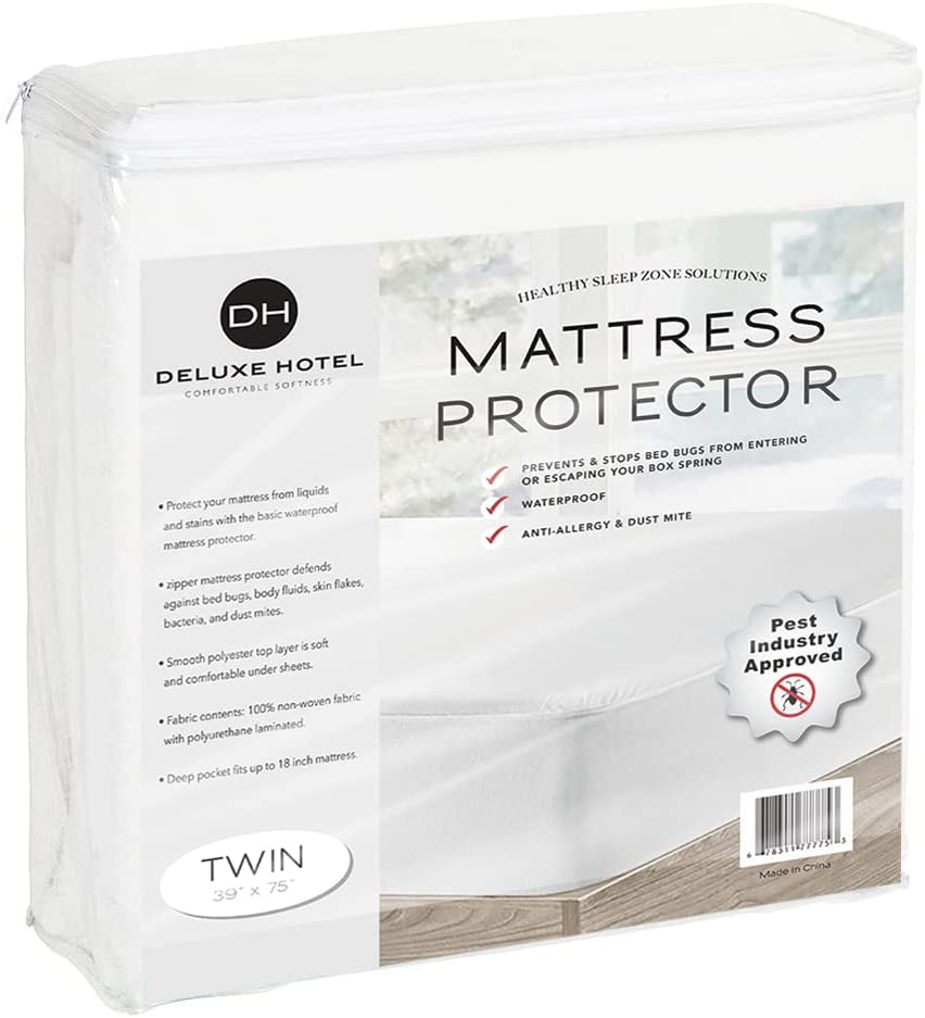 CrystalTowels Anti-Allergy Deep Twin Waterproof Mattress Protector