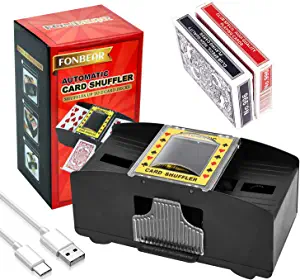 FONBEAR Battery-Operated Automatic 6 Deck Card Shuffler