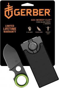 GERBER Fixed Blade Pocket Knife Money Clip