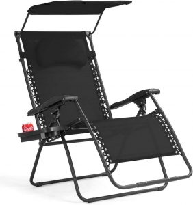 Goplus Flexible Shade Locking Zero Gravity Chair