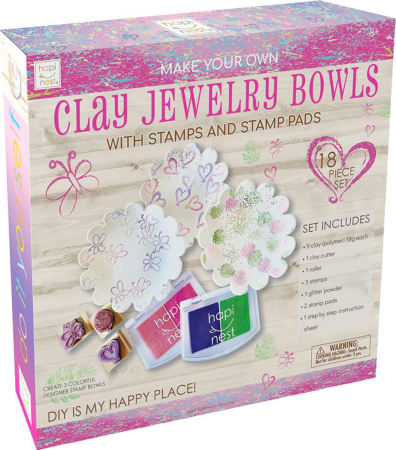 Hapinest Non-Toxic Polymer Clay Bowls Art Kit For 9-12 Year Olds