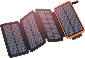 Hiluckey Fast Charging USB C Portable Solar Power Bank