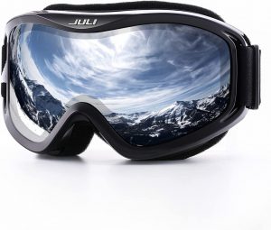 JULI Padded Adjustable Strap Ski Goggles For Women