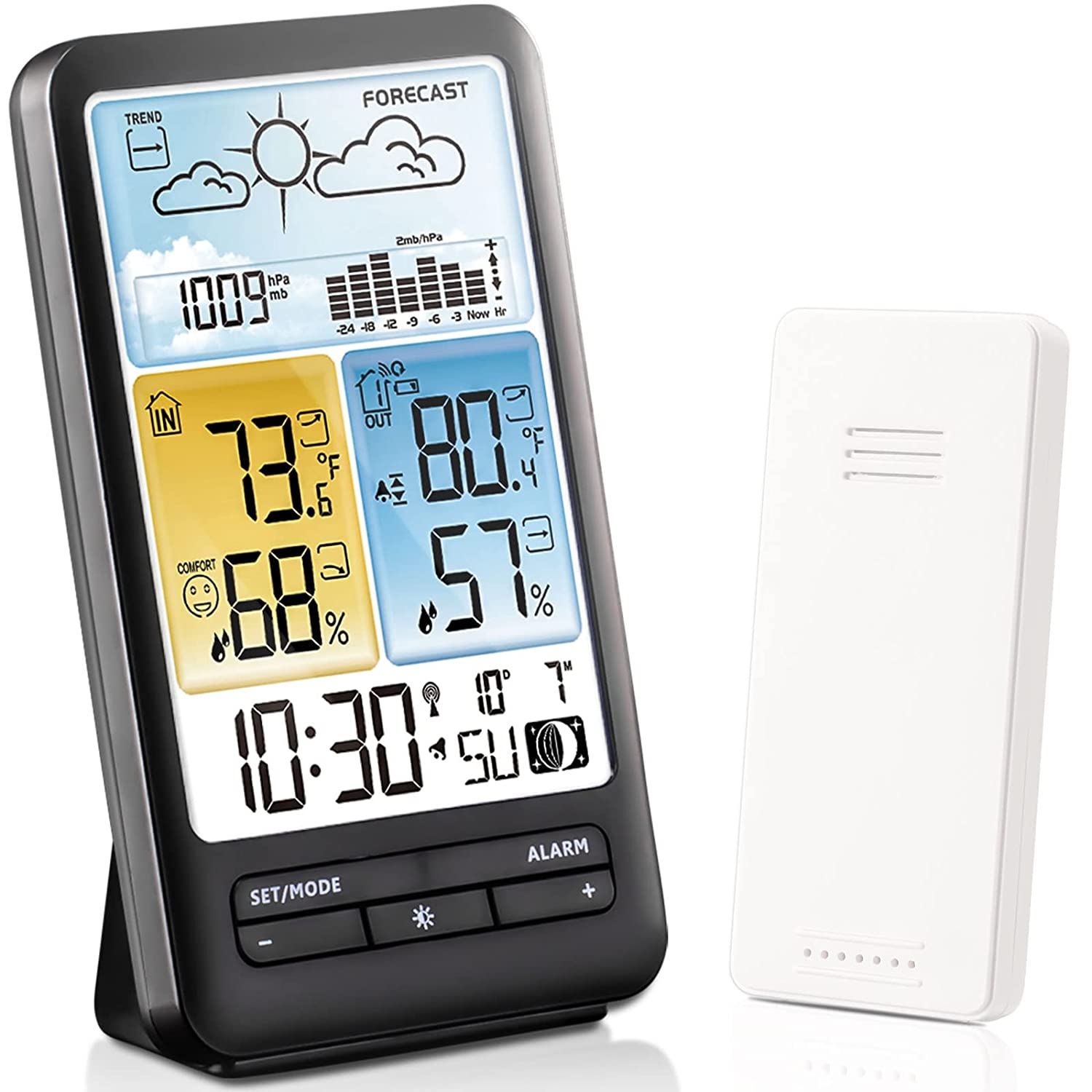 KALEVOL Digital Wireless Weather Monitoring Clock