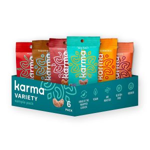 Karma Assorted Flavors Gluten Free Cashews, 6-Packs