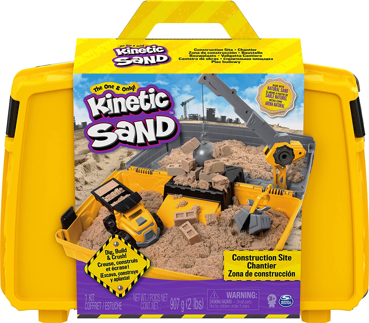 Kinetic Sand Construction Site Sandbox & Building Vehicles