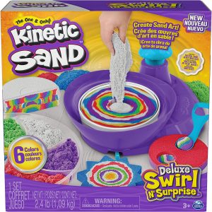 Kinetic Sand Deluxe Swirl N’ Surprise Kinetic Sand Spinner Set