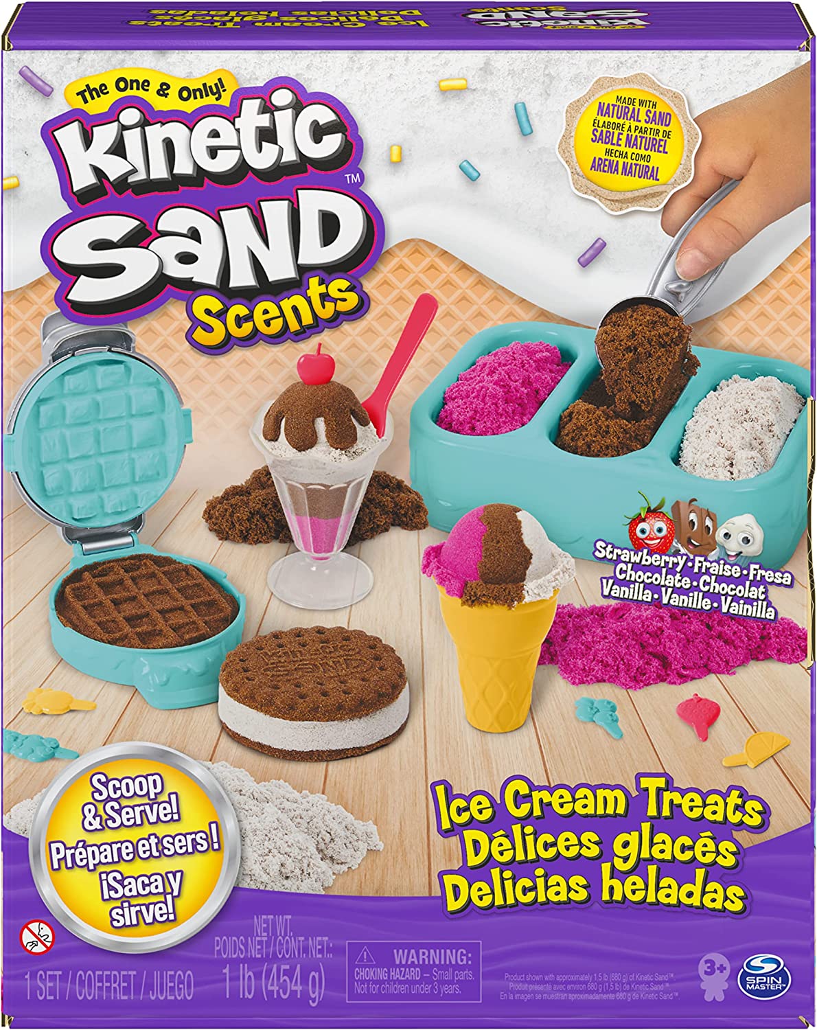 Kinetic Sand Scented Sand & Ice Cream Serving Set
