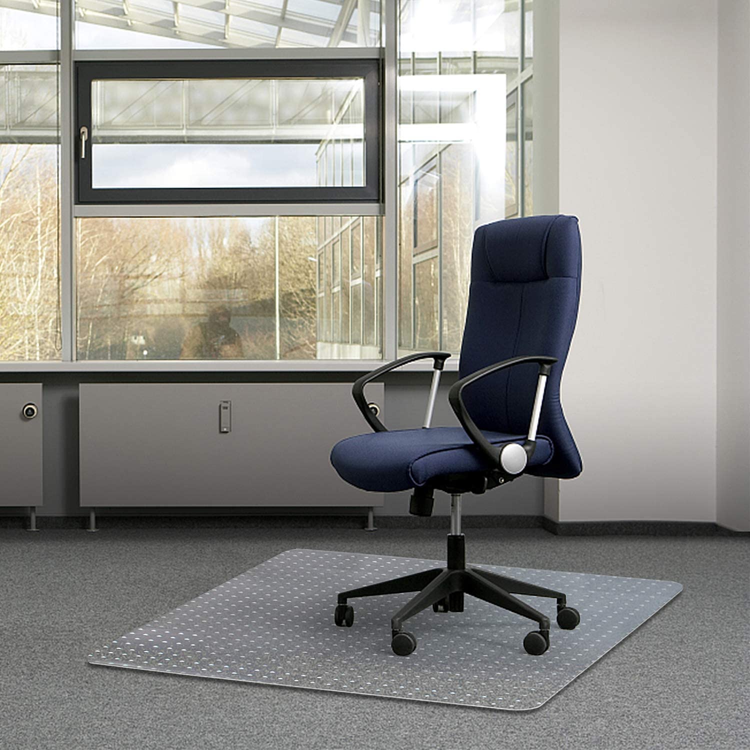 Kuyal Clear Odorless Chair Mat For Carpeted Floors