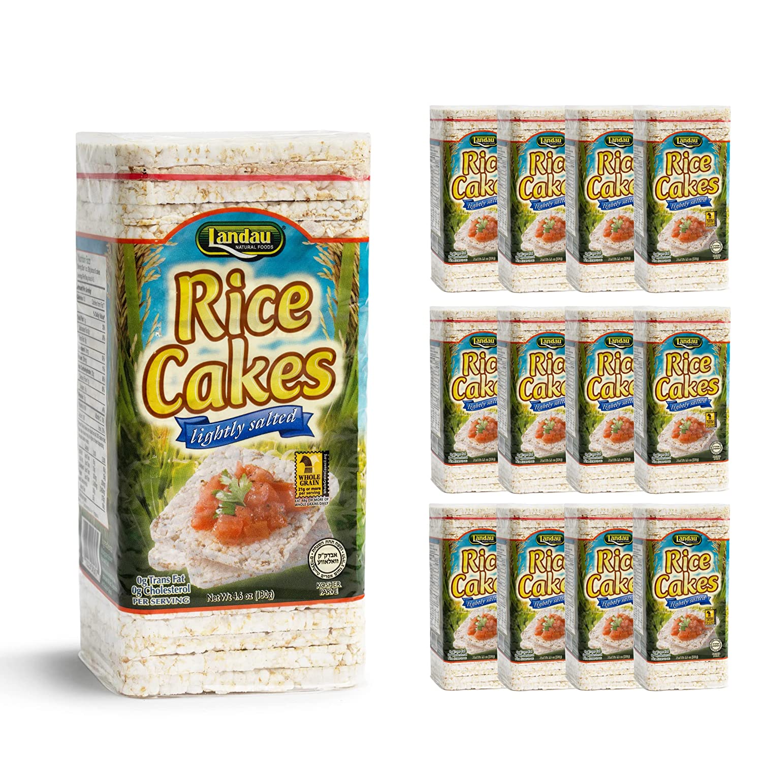 Landau Lightly Salted Whole Grain Thin Rice Cakes, 12-Pack