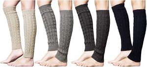 Loritta Acrylic Stretch Fabric Leg Warmers, 4-Pairs