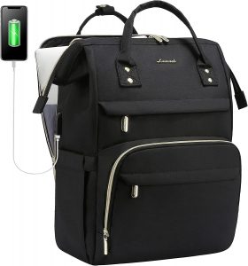 LOVEVOOK Women’s USB Wide Open Charging Backpack