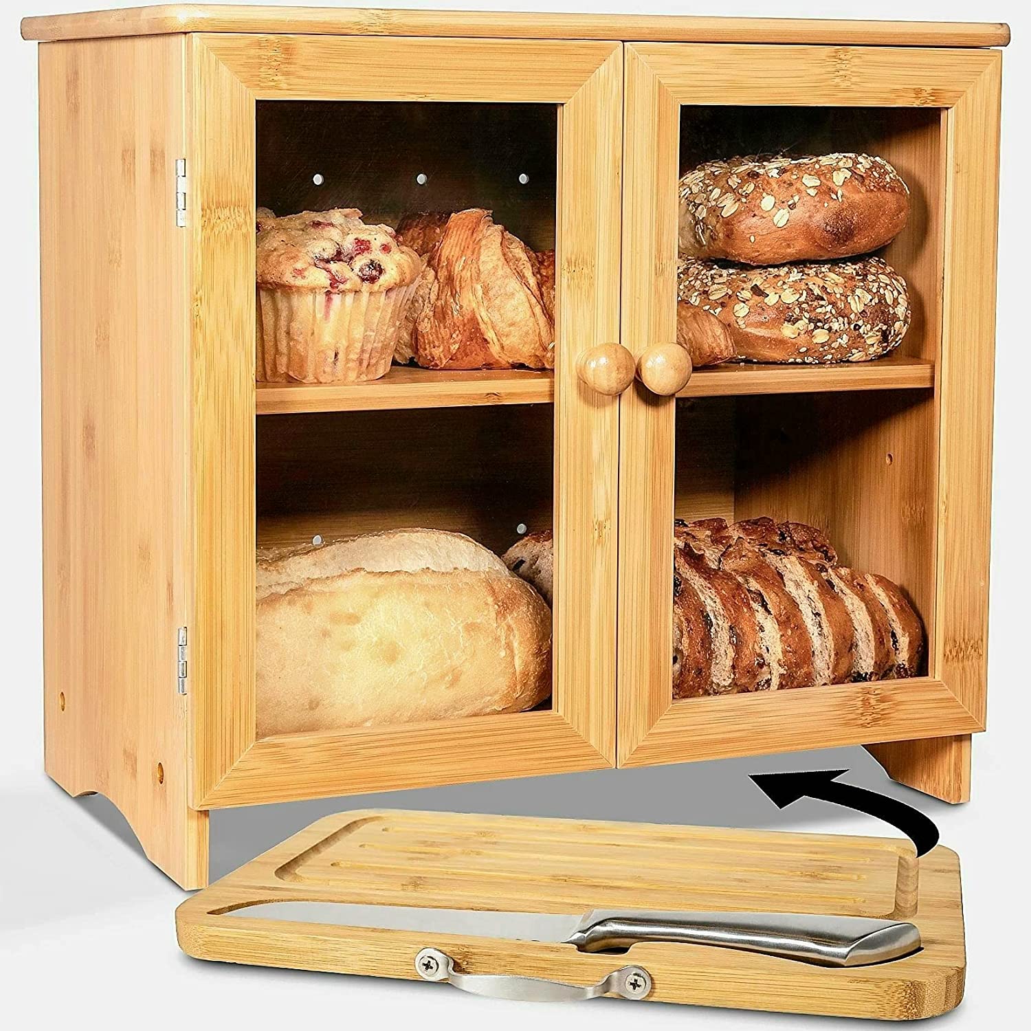 Luv UR Kitchen Adjustable Shelf Cabinet Bread Box