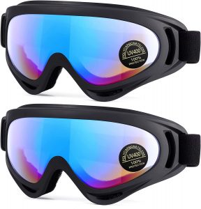 MAMBAOUT Frame Air Vents Ski Goggles For Women, 2-Pack