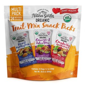 Nature’s Garden Energy Boosting Organic Trail Mix Snack Variety Packs, 24 Count