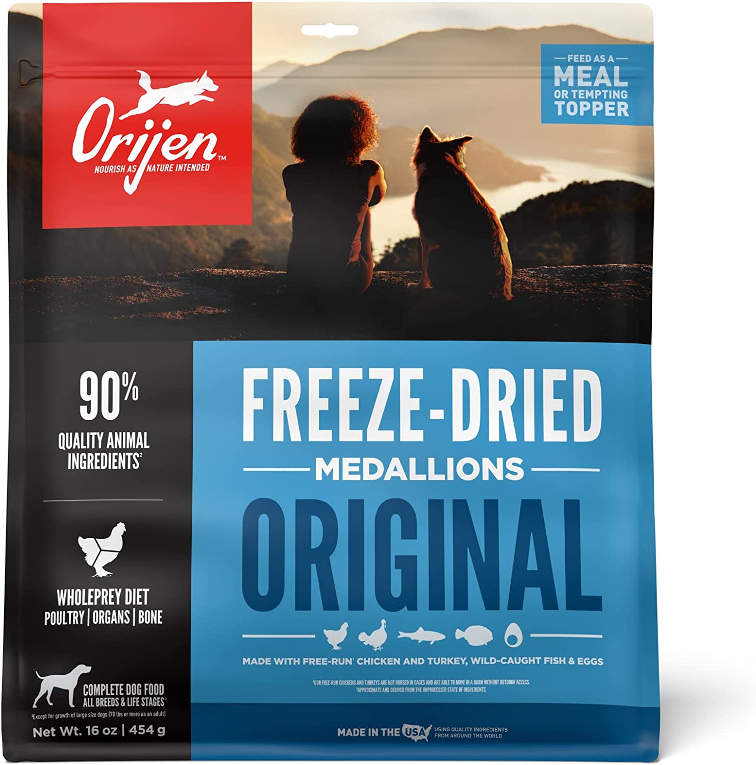 ORIJEN All-Breed Raw Freeze Dried Dog Food Topper