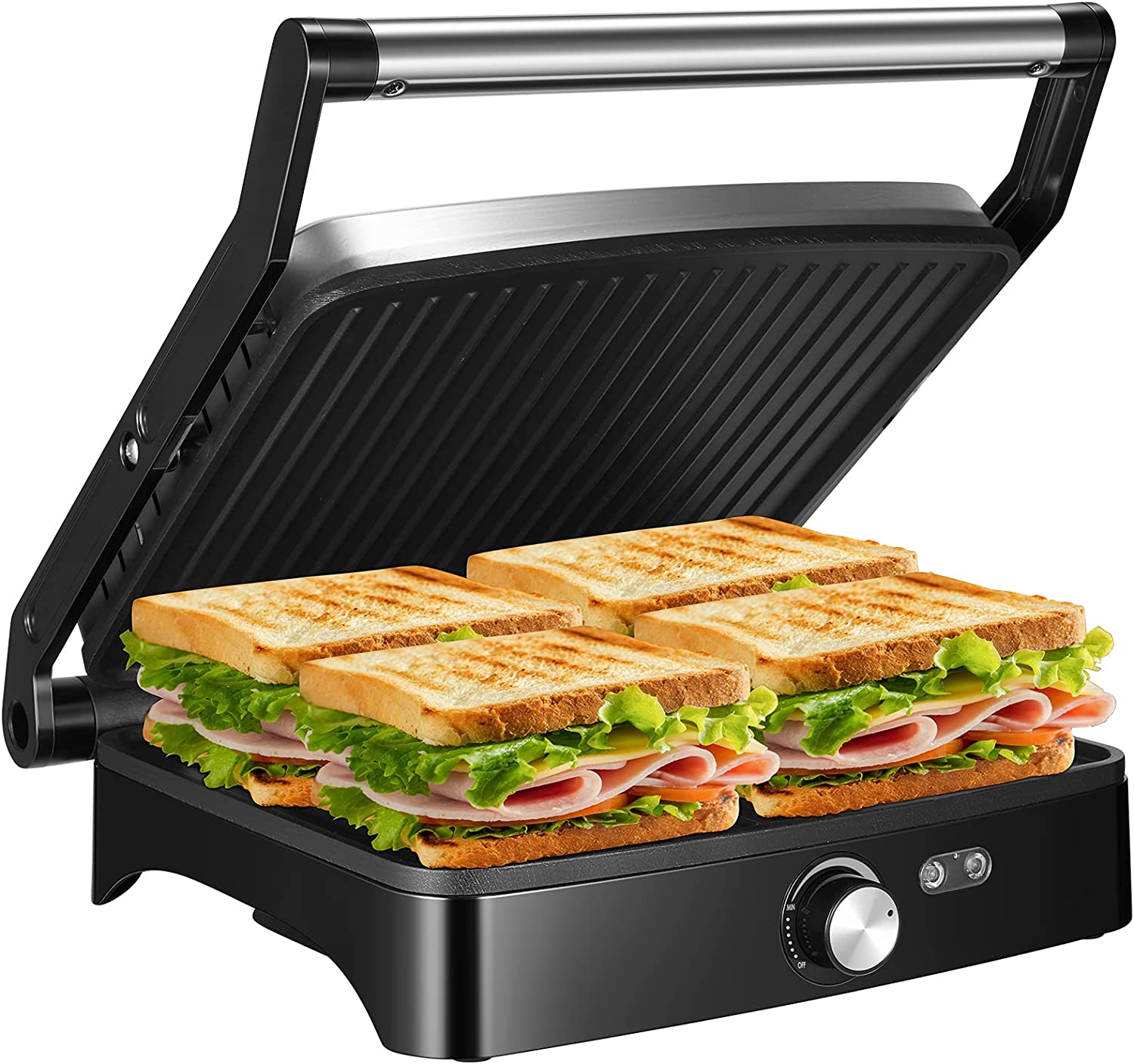 OSTBA Stainless Steel 3-In-1 Panini Press