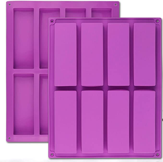 Palksky Rectangle Silicone Baking Mold, 2 Pack