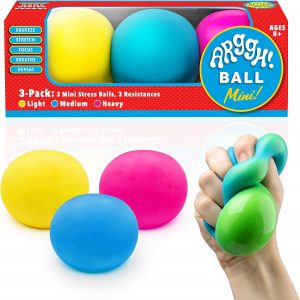 Power Your Fun Handheld Stretch Stress Toy Balls, 3-Pack