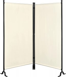 Proman Products Fabric & Metal Frame Room Divider, 2-Panel