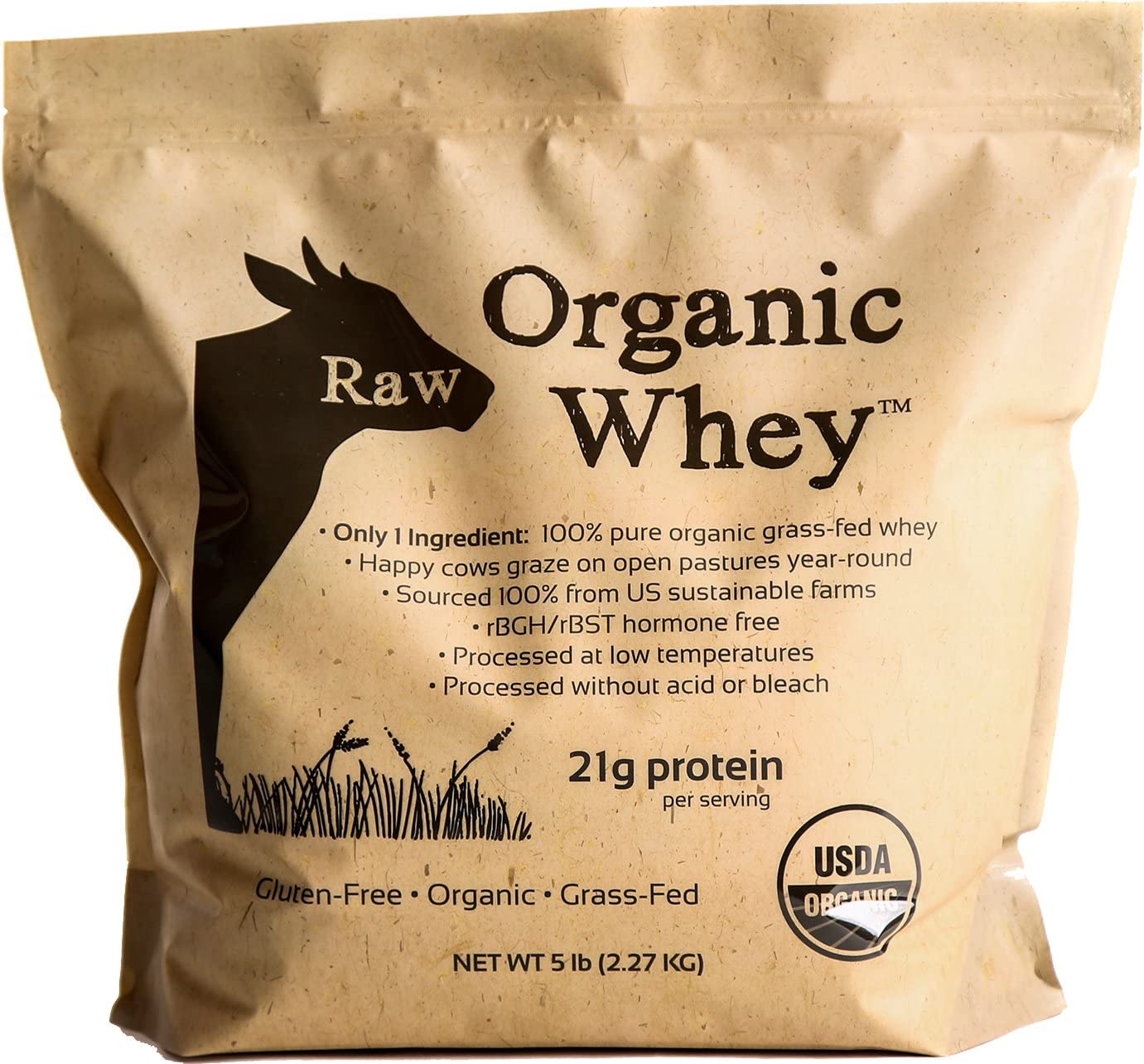 Raw Organic Whey Hormone-Free Concentrated Protein